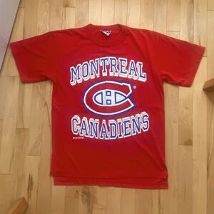 Vintage NHL Montréal Canadiens red T-shirt single stitch women’s medium